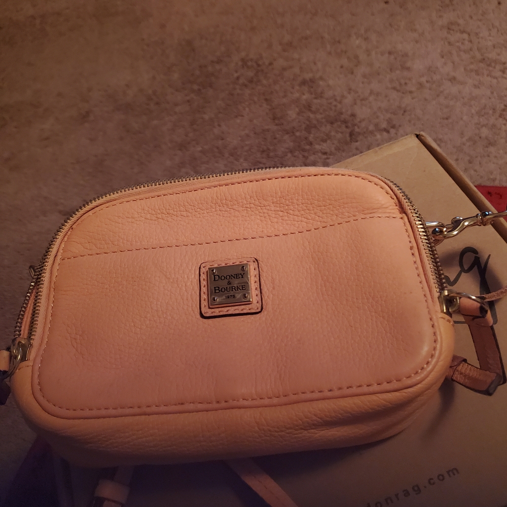 Dooney & Bourke Orange Leather Crossbody Bag